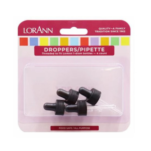 Eye droppers for 1 dram (loranns) oil flavourings PACK OF 4