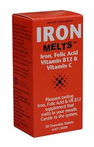 Chemist shop - pharmacy: Iron Melts Tablets (50 chewable tabs)