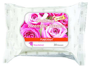 Purederm Makeup Remover Wipes - Rose (30 Pcs)