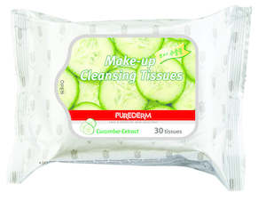 Purederm Makeup Remover Wipes in Cucumber (30 Pcs)