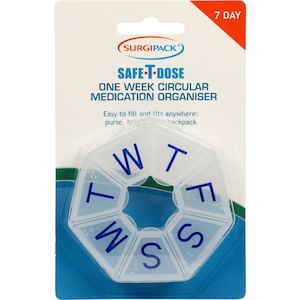 SurgiPack Safe-T-Dose 1 Week Circular Medication Organiser