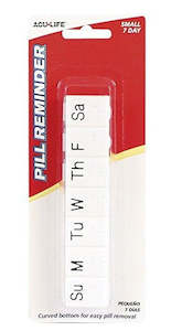 Chemist shop - pharmacy: Acu-Life 7 Day Push Button Pill Reminder Small