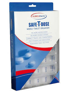 Chemist shop - pharmacy: SurgiPack Safe-T-Dose Weekly Tablet Organiser