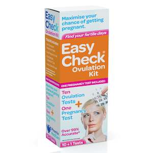 EasyCheck Ovulation Tests (10 ovulation tests + 1 pregnancy test)