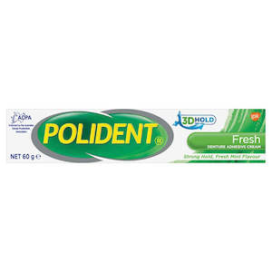 Polident Fresh Mint Denture Adhesive Cream 60g