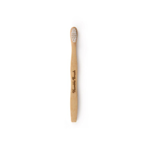 Chemist shop - pharmacy: Humble Co. Bamboo Kids Toothbrush (white, ultra-soft bristles)