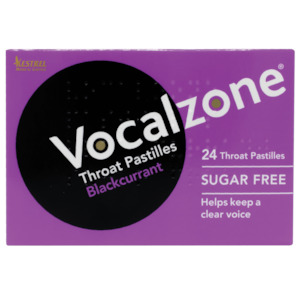 Chemist shop - pharmacy: Vocalzone Blackcurrant Throat Pastilles