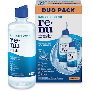 RENU® FRESHTM MULTI-PURPOSE SOLUTION DUO PACK 355ML + 120ML SOLUTIONS + LENS CASE