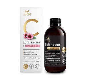 Chemist shop - pharmacy: Harker Herbals Be Well Vitamin C + Echinacea + Zinc (200ml)