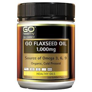 Chemist shop - pharmacy: Go Healthy Flaxseed Oil 1000mg (220 SoftGel Caps)