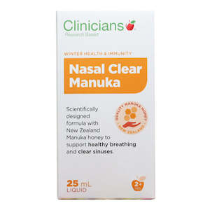 Chemist shop - pharmacy: Clinicians Nasal Clear Manuka 25ml