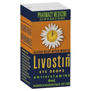 Chemist shop - pharmacy: Livostin Antihistamine Eye Drops