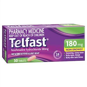 Chemist shop - pharmacy: Telfast 180 mg Tablets