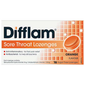 Chemist shop - pharmacy: Difflam Sore Throat Lozenge Orange