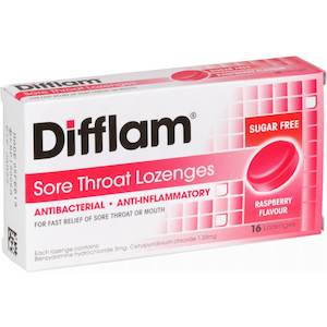 Difflam Sore Throat Lozenge Raspberry