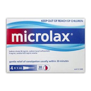 Chemist shop - pharmacy: Microlax Enemas 4s