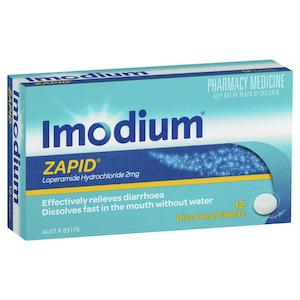 Chemist shop - pharmacy: Imodium 2mg Zapid Tablets