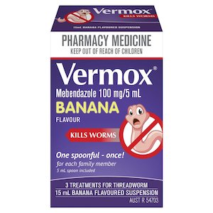 Vermox Banana Suspension 15 mL