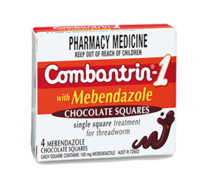 Chemist shop - pharmacy: Combantrin-1 Chocolate Squares