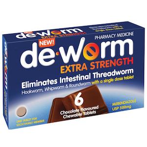 Chemist shop - pharmacy: DeWorm Tablets 6s