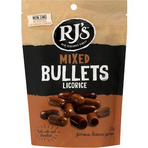 RJs Mixed Licorice Bullets 220g