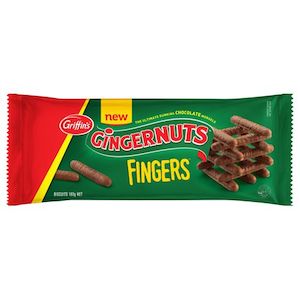 Griffins Gingernuts Chocolate Fingers 180g