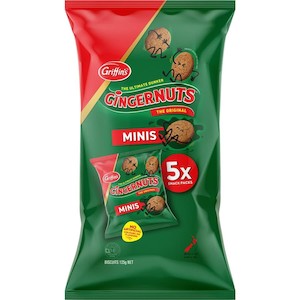 Griffins Gingernut Biscuits Minis Multipack 125g