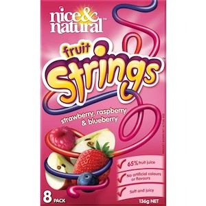 Nice & Natural Fruit Strings Strawberry 136g