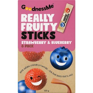 Goodnessme Really Fruity Sticks Strawberry & Blueberry 120g