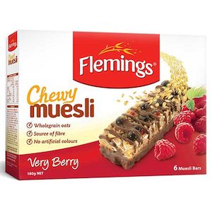 Flemings Muesli Bars Very Berry 180G