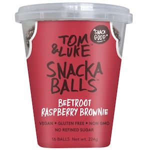 Tom & Luke Beetroot Raspberry Brownie Snackaballs 224g