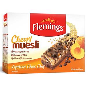 Flemings Muesli Bars Apricot Chocolate Chip 180G