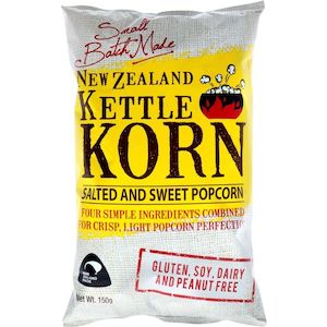 NZ Kettle Korn Popcorn Salted and Sweet 150g