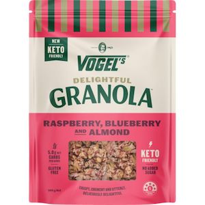 Vogels Delightful Granola Raspberry, Blueberry and Almond 400g