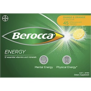 Berocca Effervescent Mango & Orange 45 Pack