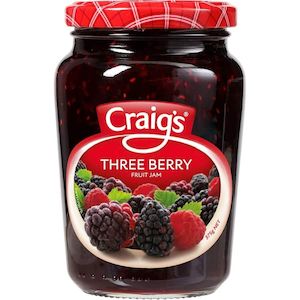 Craigs Three Berry Jam 375g