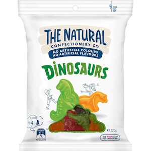 The Natural Confectionery Co Jelly Sweets Dinosaurs 220g