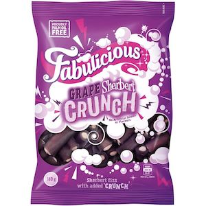 RJs Fabulicious Grape Sherbert Crunch 180g