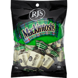 RJs Mackintoshs Licorice Toffees 170g