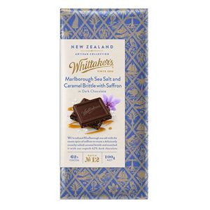 Whittakers Artisan Sea Salt and Caramel with Saffron 100g