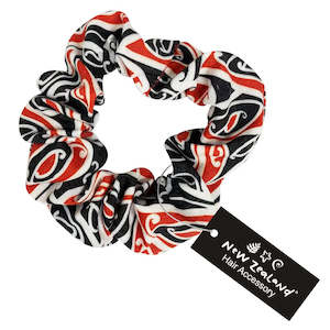 Hair Scrunchie Māori Design Red