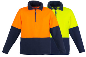 Clothing manufacturing: UNISEX HI VIS HALF ZIP FLEECE JUMPER   ZT460