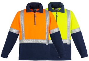 Clothing manufacturing: MENS HI VIS FLEECE JUMPER - SHOULDER TAPED   ZT462