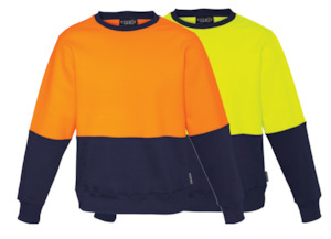 Clothing manufacturing: UNISEX HI VIS CREW SWEATSHIRT   ZT465