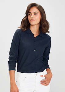 Clothing manufacturing: CREW LADIES L/S POLO P400LL