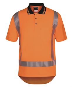 Clothing manufacturing: HI VIS (D+N) S/S NON CUFF TTMC-W TRADITIONAL POLO  6DTSP