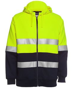 Hi Vis (d+n) Full Zip Fleecy Hoodie  6dnh