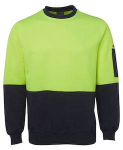 Clothing manufacturing: HI VIS FLEECY CREW  6HVCN