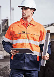 Hi Vis Cotton Drill Jacket  Zj590