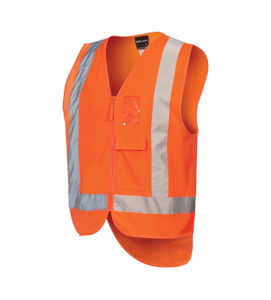 Hi Vis Zip Drop Tail H Pattern (d+n) Vest  6dndt